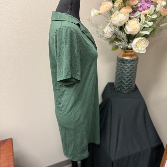 NWT Calvin Klein Soft Button-Front Sleep Shirt Dress - Green, Size S - Picture 5 of 8
